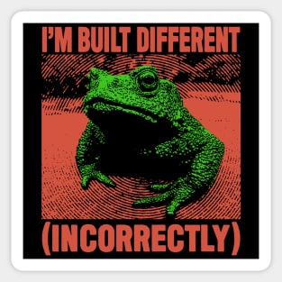 I'm Built Different Frog Sticker